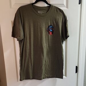 Olive Green Graphic T-Shirt